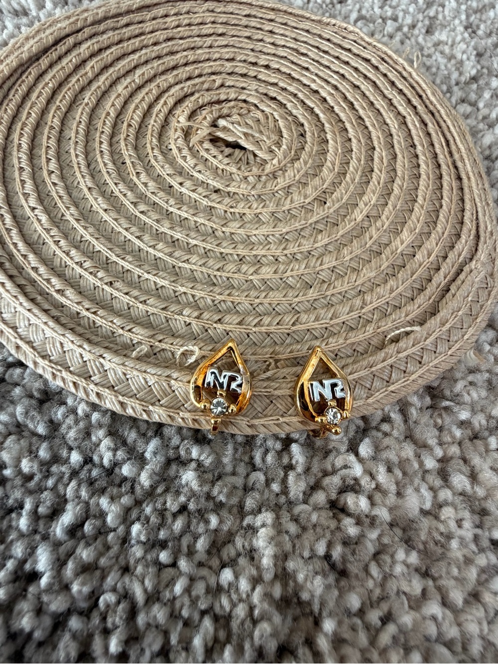 Vintage Nina Ricci Triple Gold-Plated Clip-On Earrings